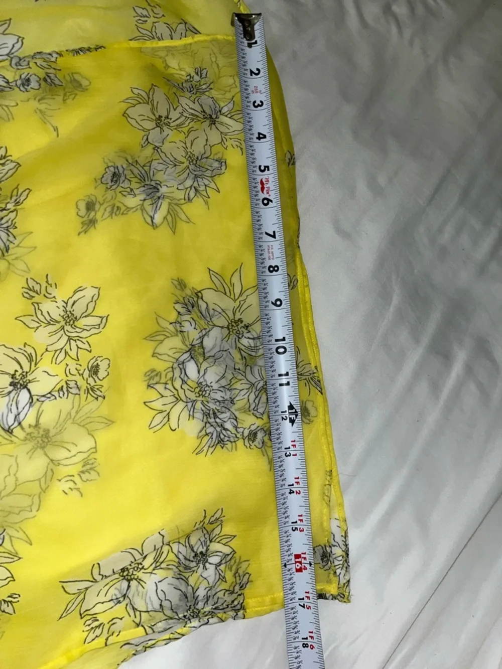 Abercrombie & Fitch Yellow Floral Swim Coverup Tie Front Kimono Style Sleeves